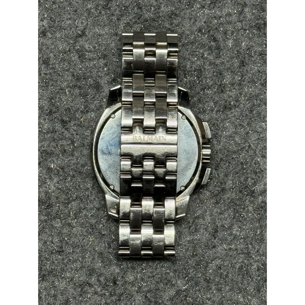 Balmain Watch Madrigal Chronograph Quartz Mens Silver Dial 44mm 5341